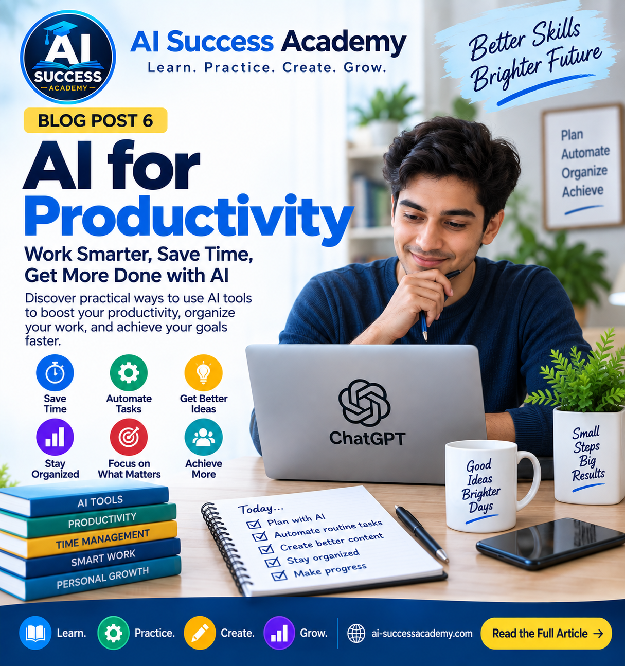 AI for productivity helping people save time, automate tasks, and improve efficiency in work and daily life.